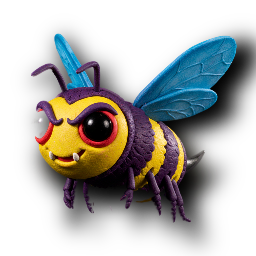The Bee - a cute yellow and purple bee